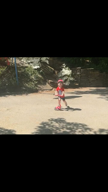 Boy Rides Scooter Into Bumper! #Fail #funny #video