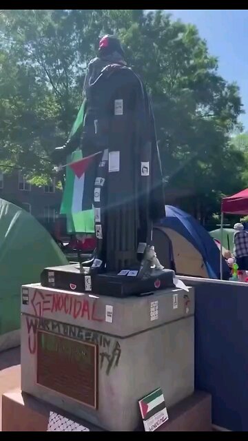 Anti-Israel protesters at University of Washington desecrate statue of George Washington. Silence!?