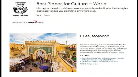 Fez, the world's best cultural destination