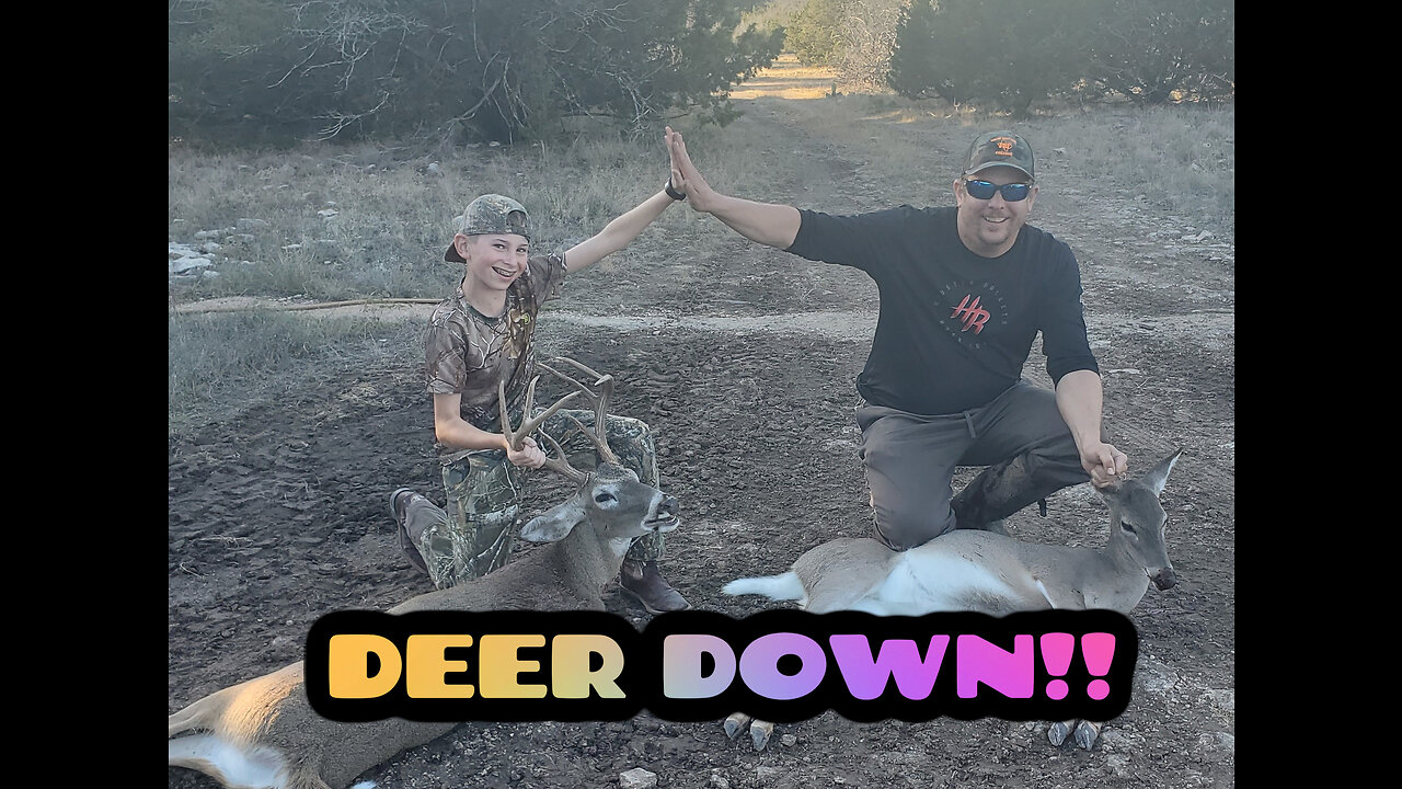 Opening Week (Part 3) Kid gets a buck. Whitetail Deer Hunting Hill Country Of Texas