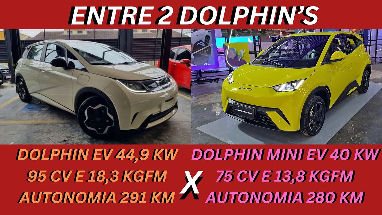 ENTRE 2 CARROS - BYD DOLPHIN EV X BYD DOLPHIN MINI - É QUASE IGUAL MAS É DIFERENTE