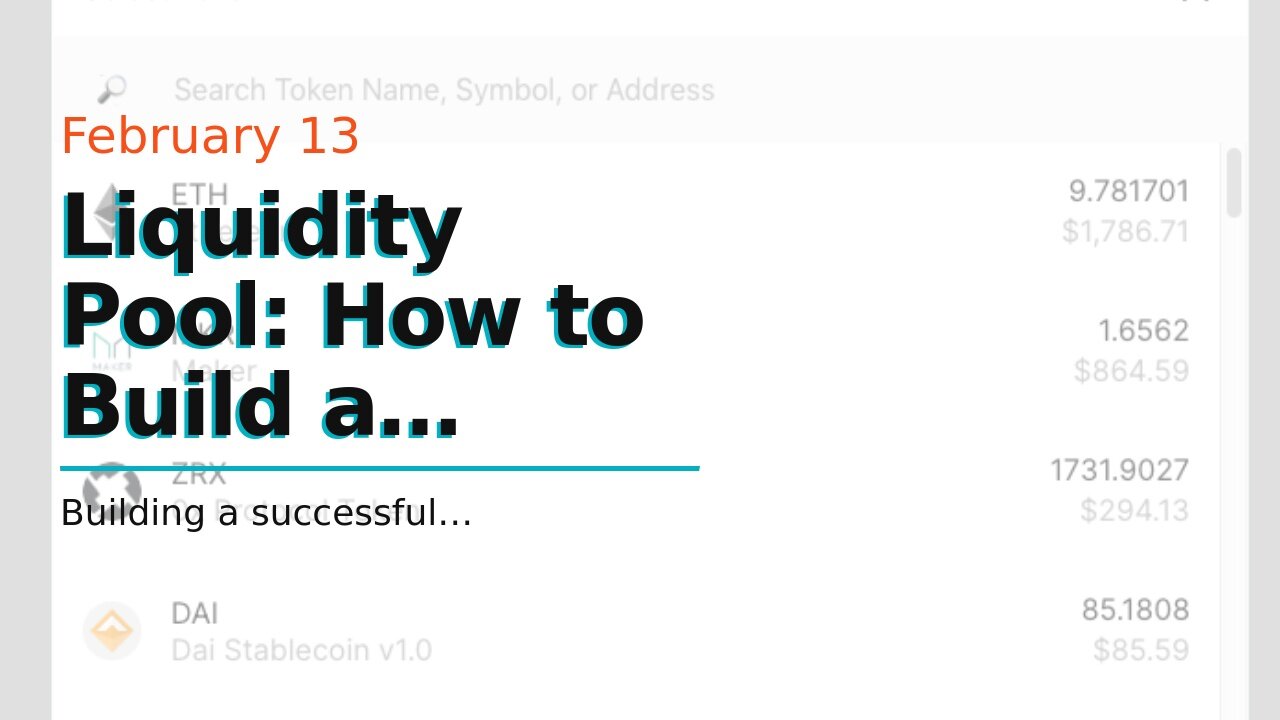 Liquidity Pool: How to Build a Successful Liquidity Pool