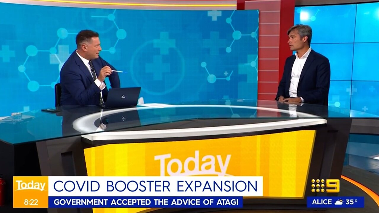 9News host K.Stefanovic is done with COVID jabs: "Fit & healthy people are dropping down"