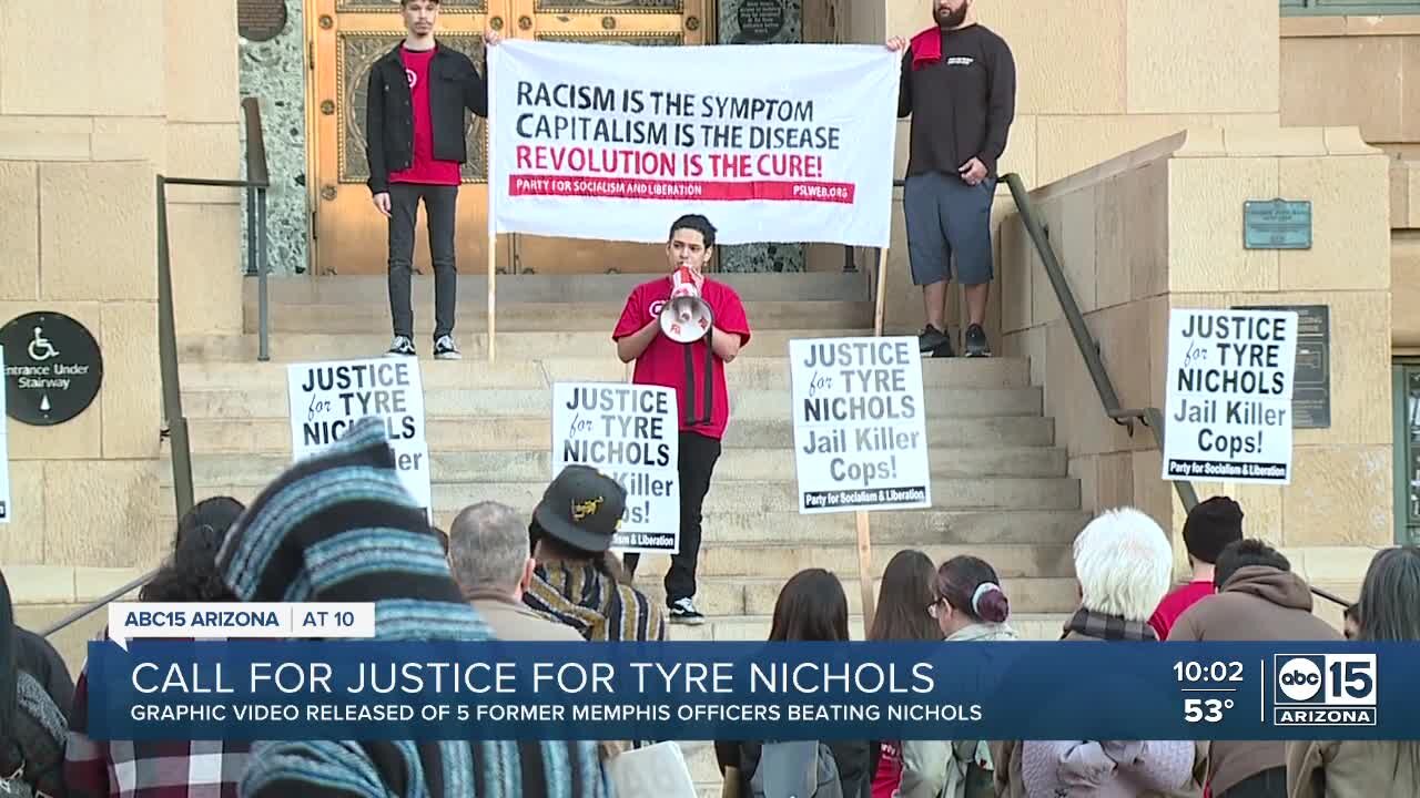 Peaceful gathering in Phoenix over death of Tyre Nichols