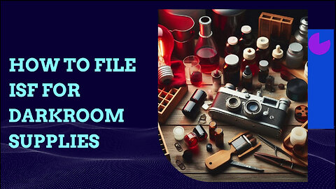 Mastering ISF: Filing an Importer Security Filing for Darkroom Supplies