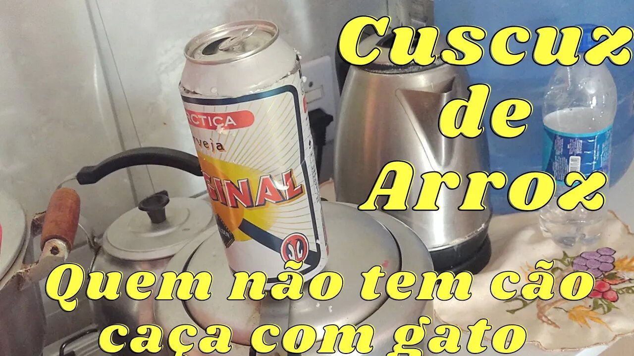 Quem não tem cachorro caça com gato! Cuscuz de arroz do Maranhão