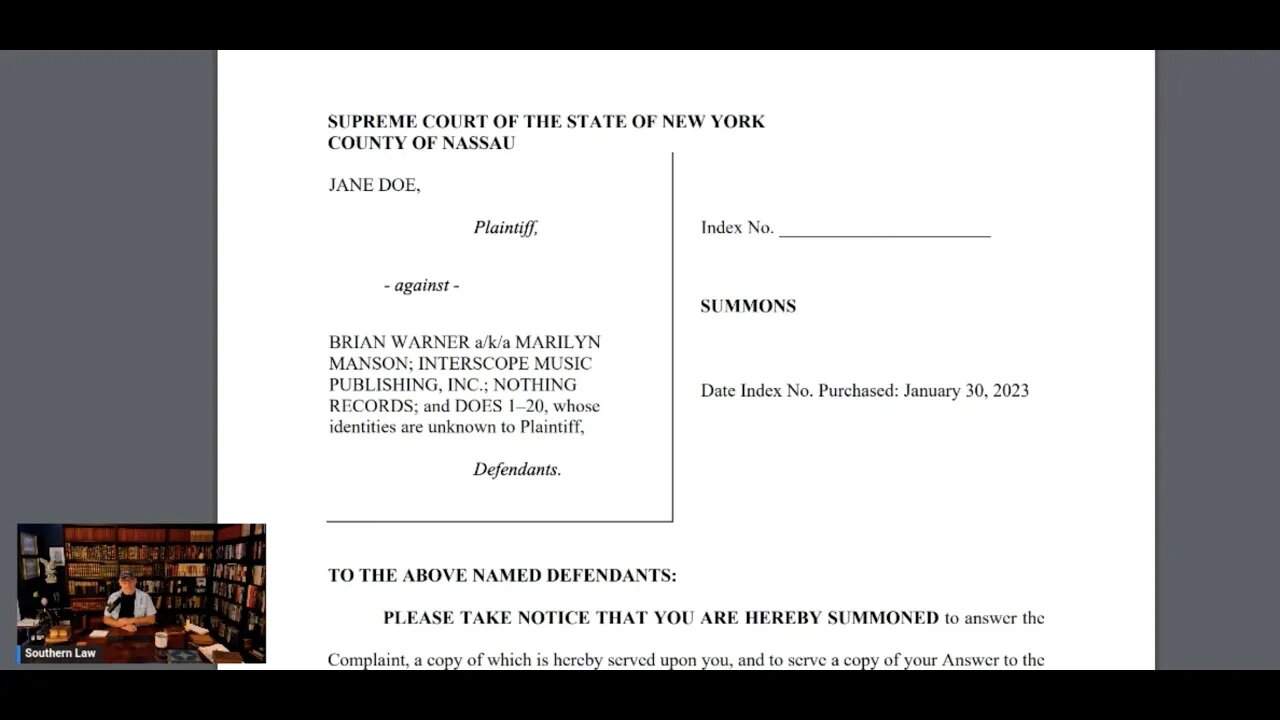 BREAKING: New Suit Against Marilyn Manson; 1st Read Through