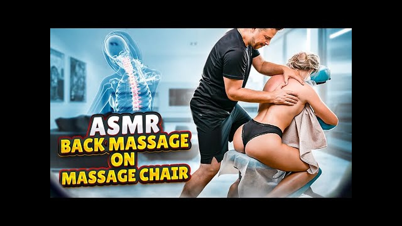 ASMR MASSAGE ON THE MASSAGE TABLE FOR A BEAUTIFUL GIRL