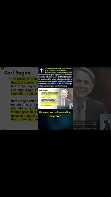 Carl Sagan: a new religion will replace Christianity (Scientific Humanism) #shorts