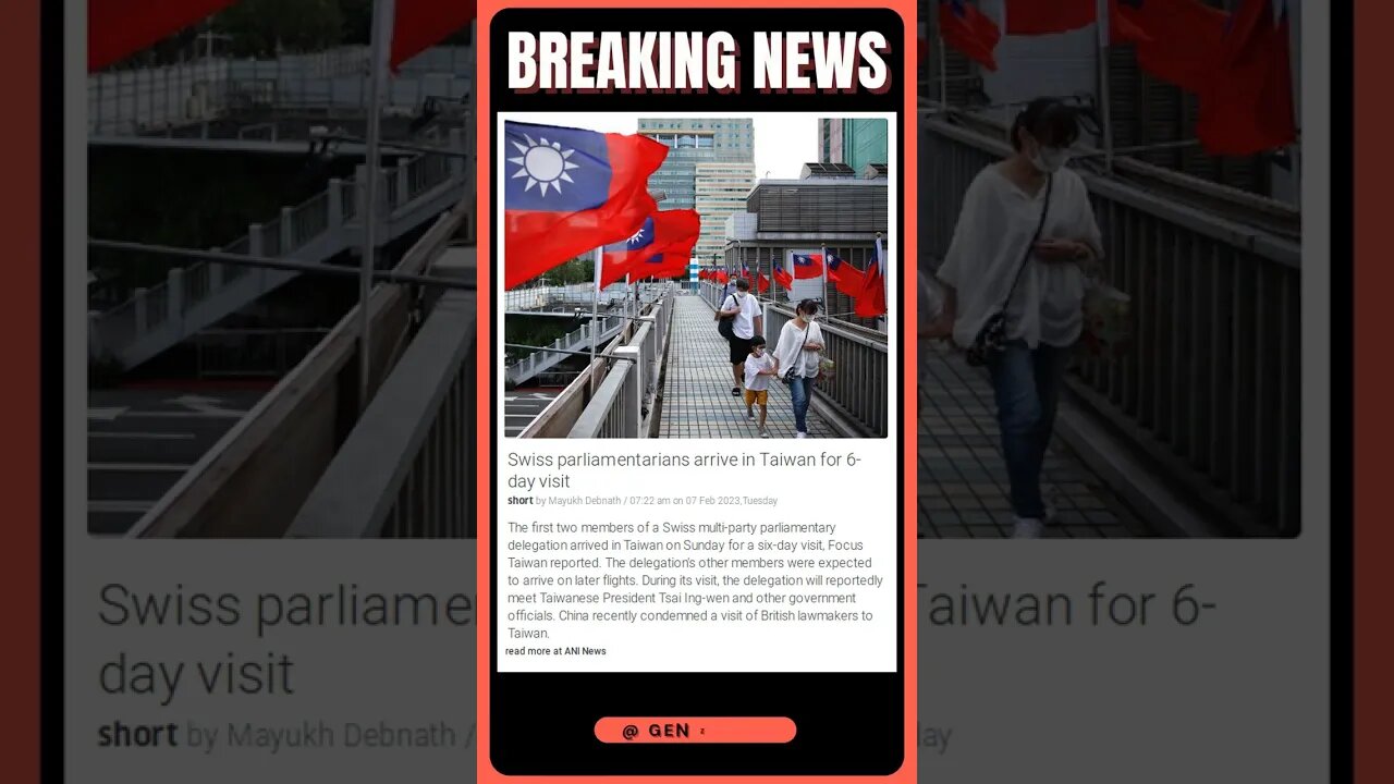 Live News | Swiss parliamentarians arrive in Taiwan for 6-day visit | #shorts #news