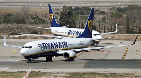 184 passengers and crew evacuated as Ryanair Boeing plane catches fire on runway in Italy