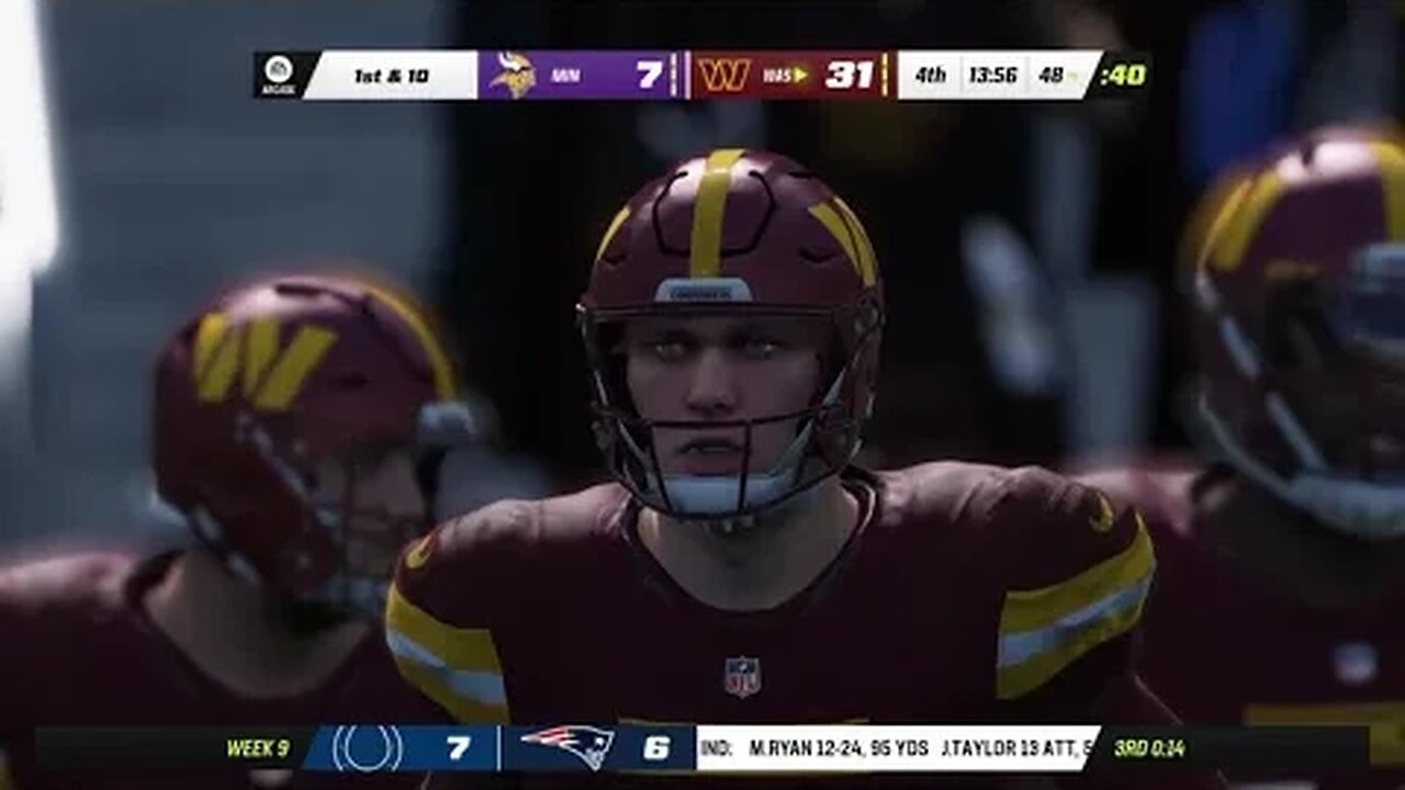 Madden NFL 23: Minnesota Vikings @ Washington Commanders (Redskins) Franchise Mode Year 1 Week 9