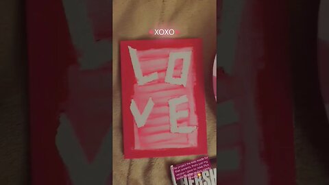 A VDAY painting project I made with the kids and some pre-VDay candy a child gave me today 🥰💋