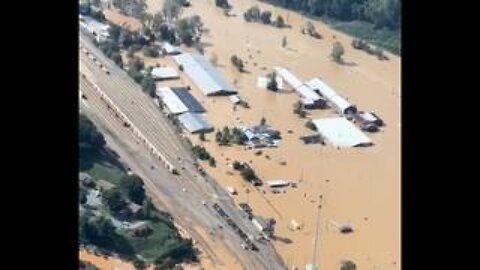 Footage from the sky of the devastating flooding and aftermath damage in Western North Carolina.