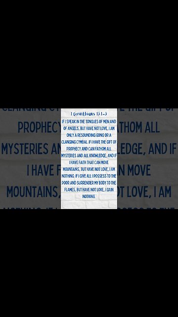 1 Corinthians 13:1-3 #shorts