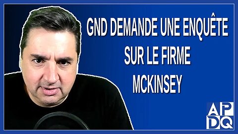 GND demande une enquête sur la firme McKinsey