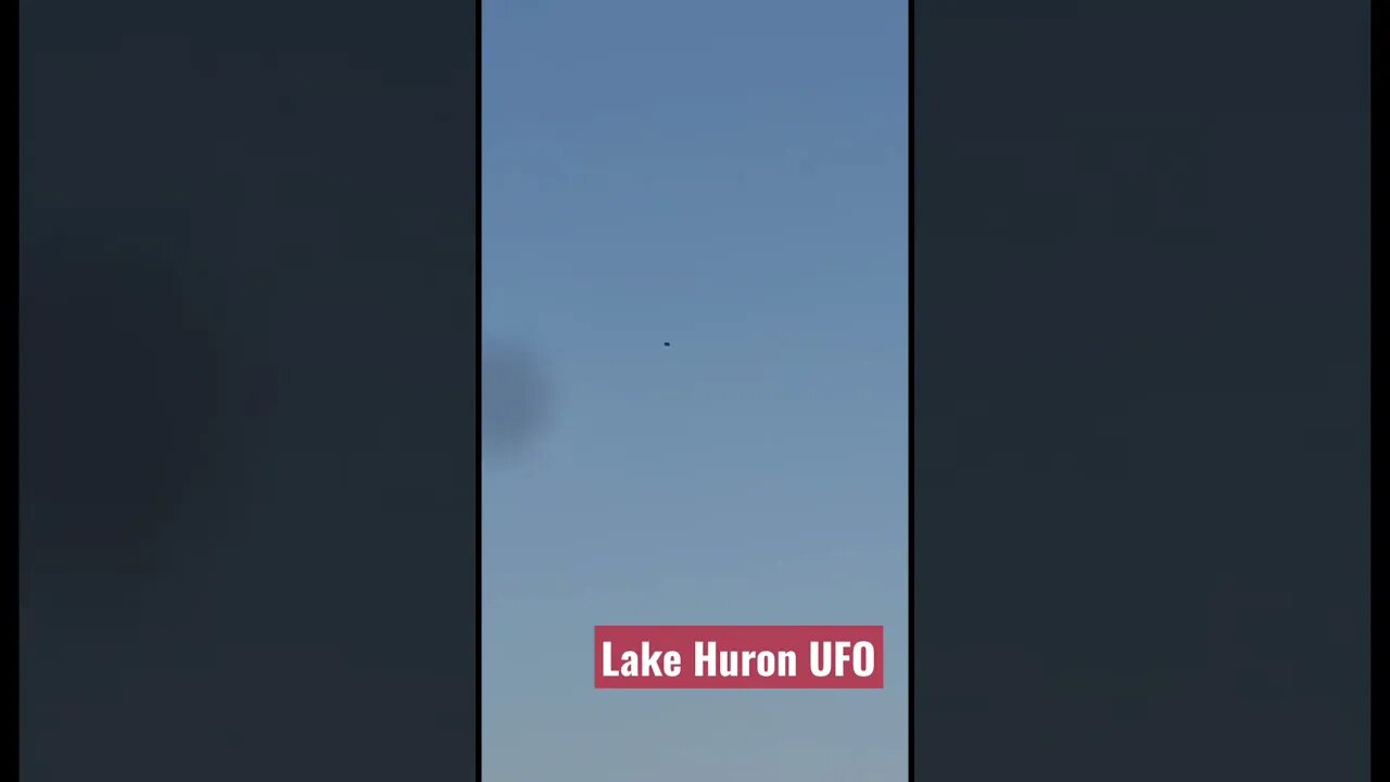 UFO just before it was shot down over Lake Huron by F-16 fighter