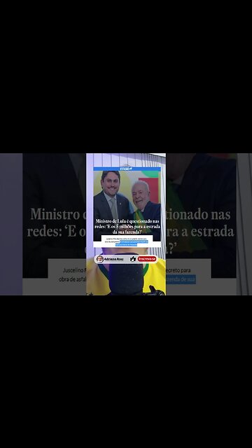 Asfalto p/ Fazenda do Ministro do LuLa