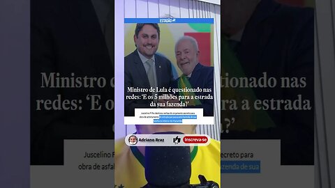 Asfalto p/ Fazenda do Ministro do LuLa