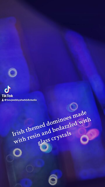 Resin art dominoes gift idea