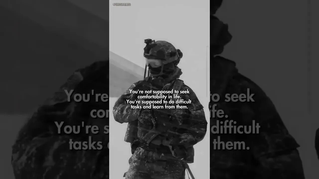 Don't Seek Comfortability