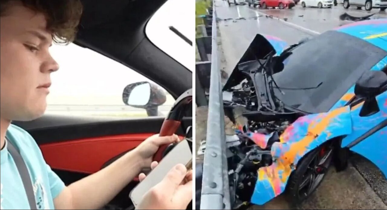 Youtuber Crashes McLaren While Reading Chat During Hurricane Milton