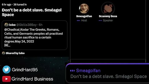 Don|t be a debt slave. Sméagol Space | Twitter Spaces | 7 Feb 2023