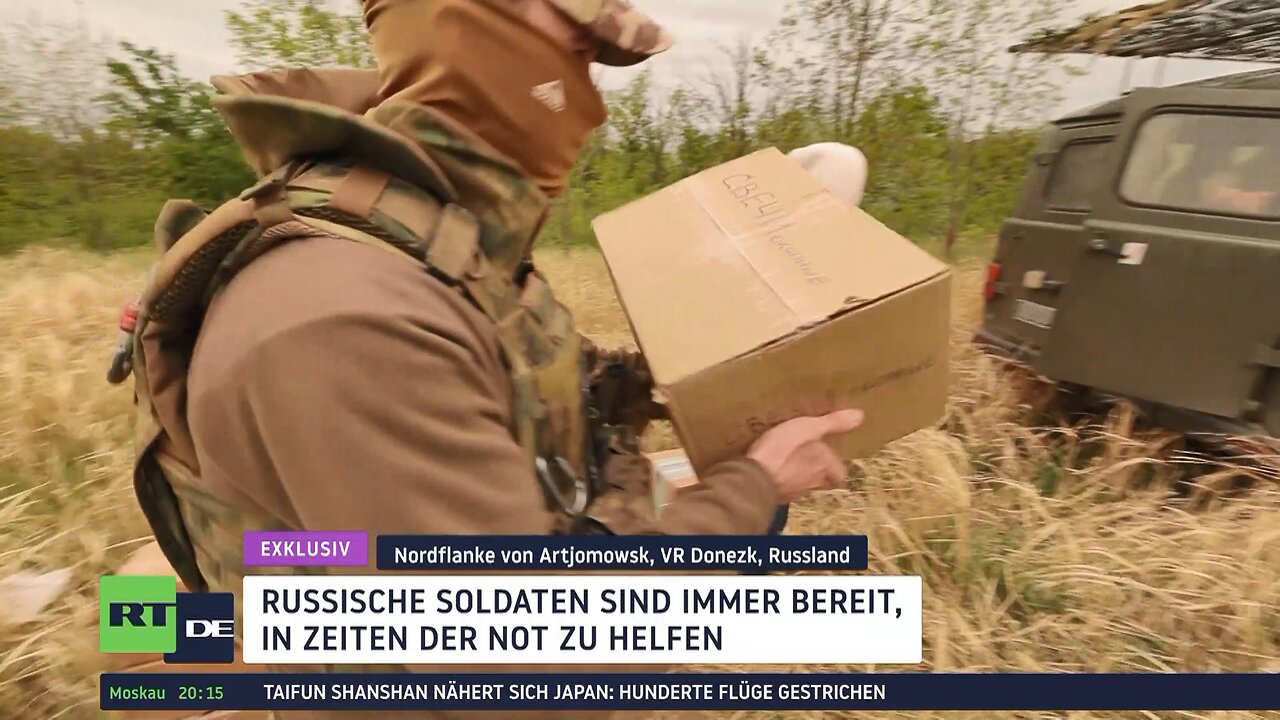 Exklusiv von Artjomowsk: Russische Soldaten sammeln Spendengelder für Menschen in Not