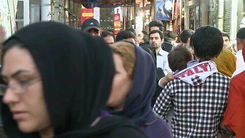 pedestrians at a busy street in tehran iran SBV 347329572 HD