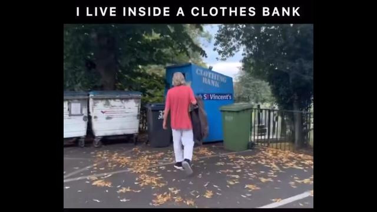 Birmingham - Homeless Man in the UK Living in Charity Clothes Bank - while others live in hotels