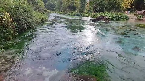 the blue eye a water spring and natural phenomenon near the village of muzin in sou SBV 346996670 HD