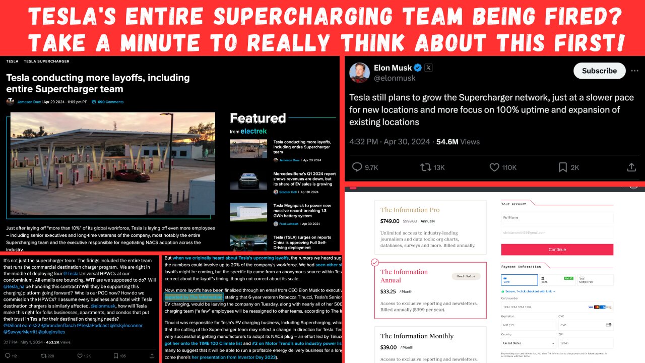 Tesla's Entire Supercharging Team Being Fired?: Take A Minute To Really Think About This!