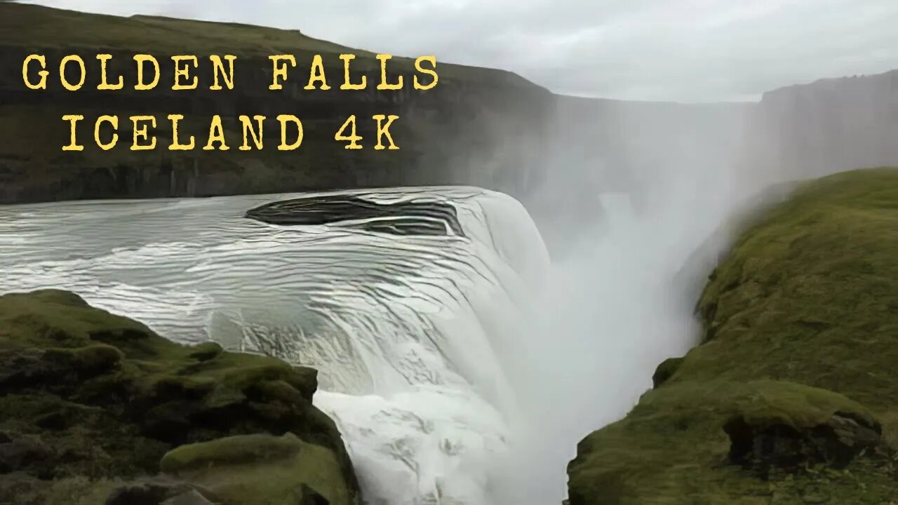 Golden Falls Iceland | Waterfall Ambience 6HRS 4K-UHD Watch to overcome Anxiety.