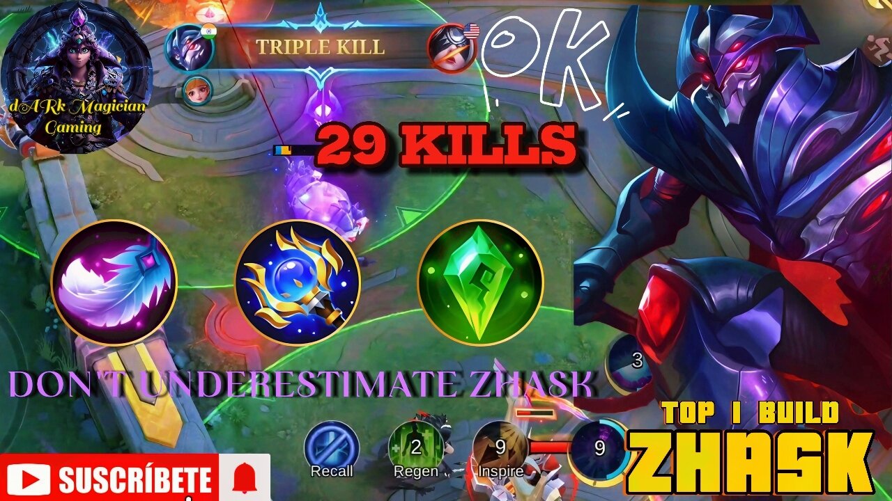 29 KILLS | UNSTOPPABLE ZHASK GAMEPLAY 2024 | MOBILE LEGENDS BANG BANG