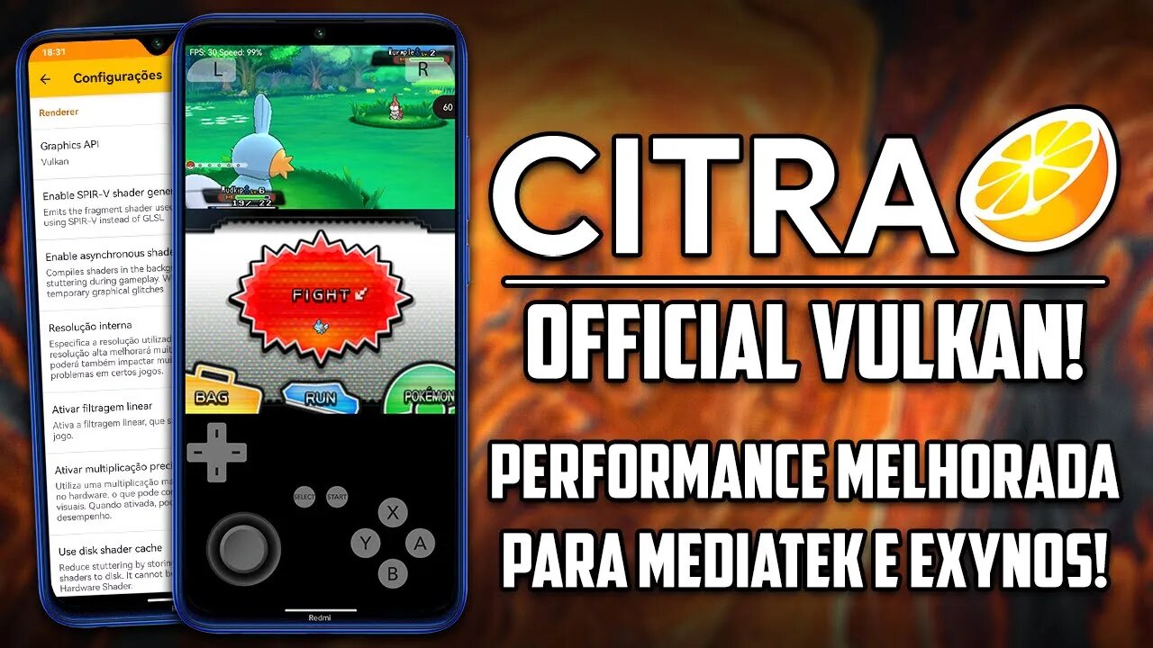 CITRA 3DS OFICIAL COM VULKAN! | PERFORMANCE MELHORADA PARA SMARTPHONES FRACOS! | MEDIATEK E EXYNOS!