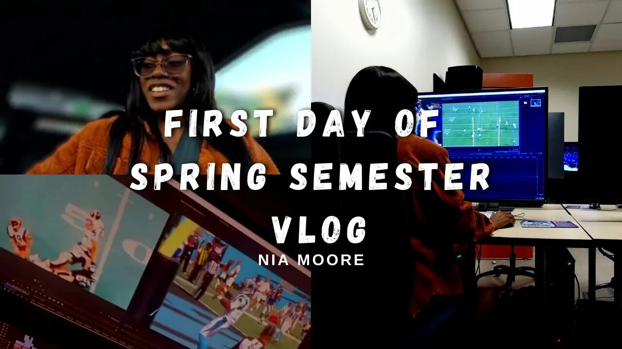 First Day of Spring Semester | College Day In The Life | Nia Moore | Vlog