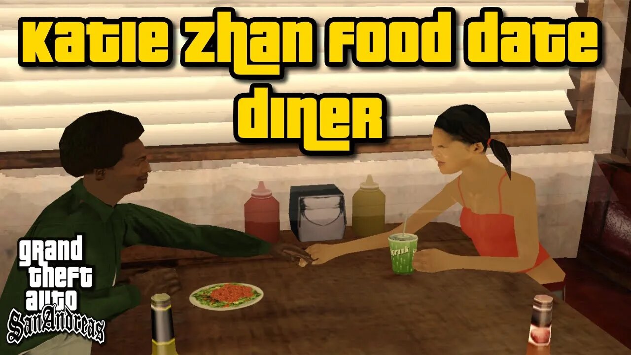 Grand Theft Auto San Andreas - Katie Zahn Food Date (Diner) [w/ "Hot Coffee"]