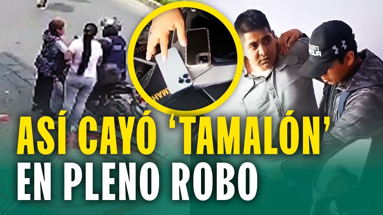 Así cayó 'Tamalón' tras robar un celular valorizado en S/7 mil: Así fue capturado por la policía