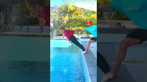 Falling in the pool VIRAL TIKTOK!! #shorts