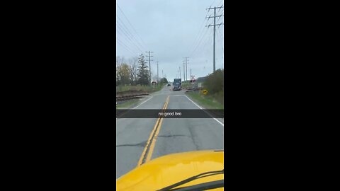 Truck Gets Stuck On Railway