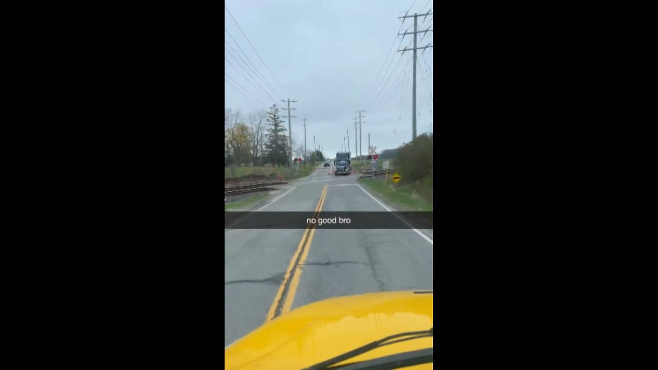 Truck Gets Stuck On Railway