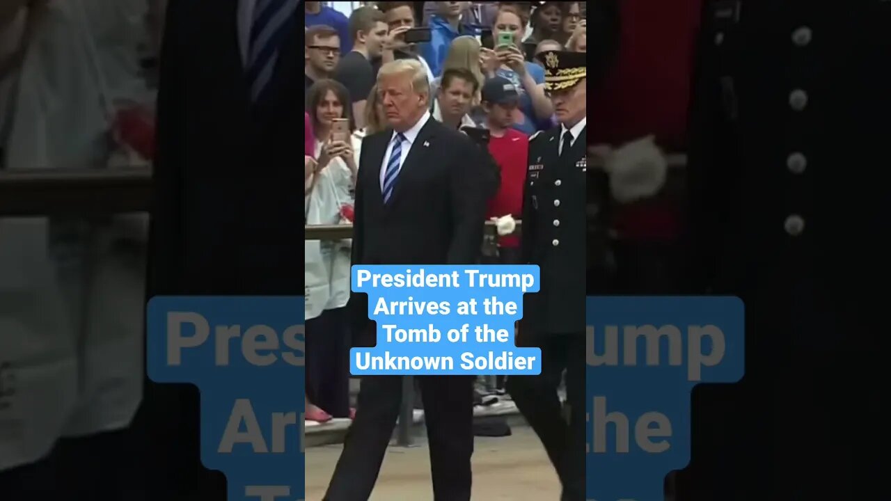 President Trump Arrives • Tomb of the Unknown Soldier #unknownsoldier #Trump @LawAndCrimeNews