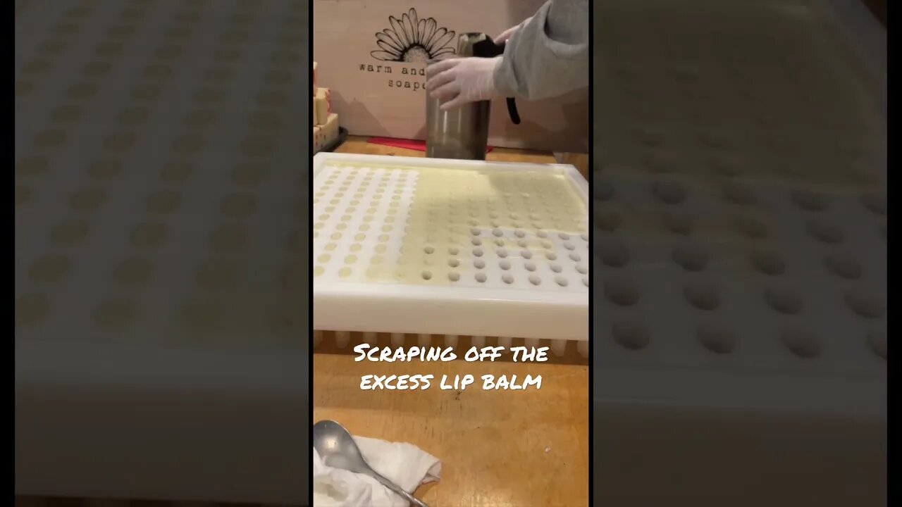 #scraping the excess #lipbalm #lifeisshortusethegoodsoap #warmandfuzzysoapery