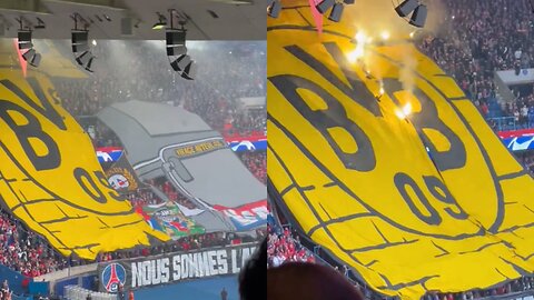 PSG Ultras Cut Apart Borussia Dortmund's Logo Before UCL Semi Final 2nd Leg