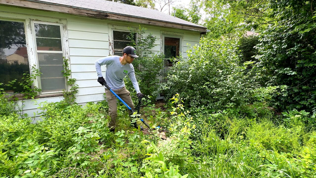 The owner was found DECEASED on his porch and his lawn has gone UNTOUCHED since