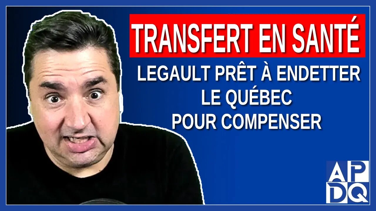 Legault prêt à endetter le Québec pour compenser le manque en transfert en santé