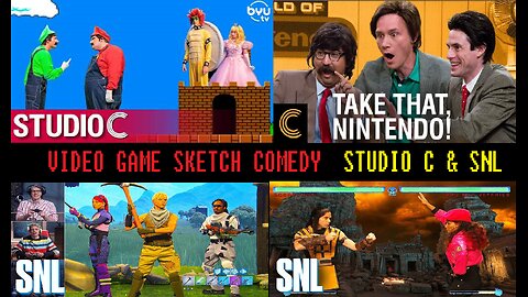 Video Game Sketch Comedy- Studio C & SNL (clean PG edit)