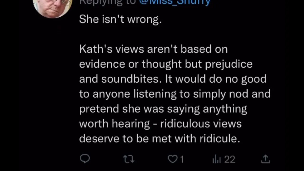 Katharine Birbalsingh posts a tweet showing Marina Purkiss on the Jeremy Vine talking down to a lady