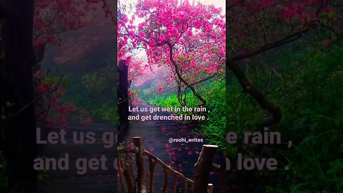 Let us get wet in the rain , and get drenched in love || Roohi Writes || #rainydayspecial