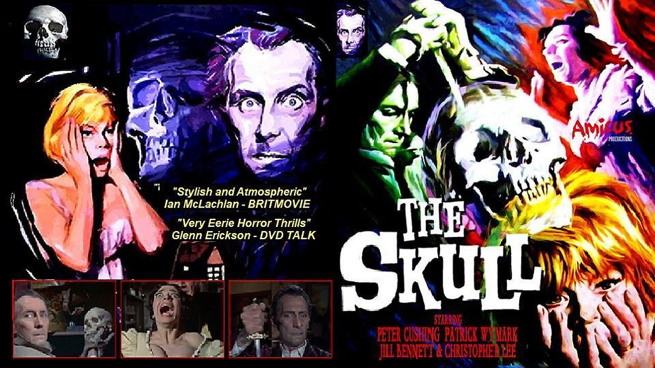 THE SKULL 1965 Skull of Marquis de Sade Has Evil Spirit Possessing the Holder FULL MOVIE HD & W/S